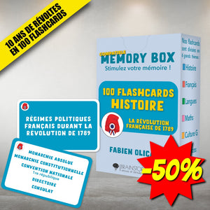 100 flaschcards Révolution Française compatible Memory Box